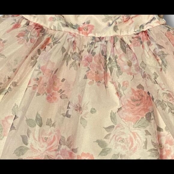 Zenzii Girls Dress - size XL 14/16 pink flowers lace poofy full sleeveless - Picture 6 of 8